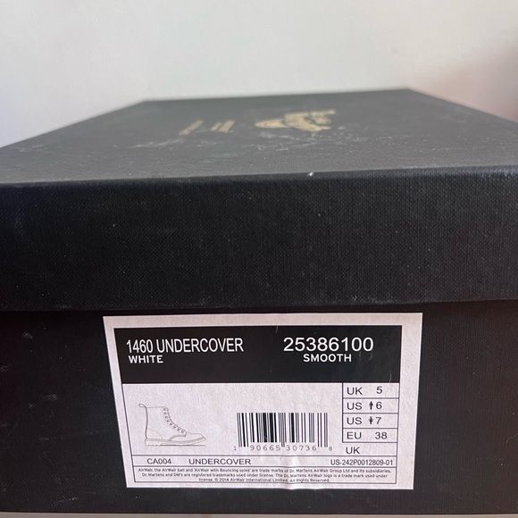 NWT 1460 Dr Martens Undercover Jun takahashi Made in England white boots - Picture 8 of 8